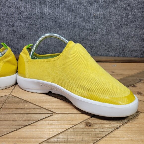OOFOS Oomg Eezee Women's 9 Low Comfort Shoes Yellow Recovery Slip On Sneakers - Picture 6 of 12